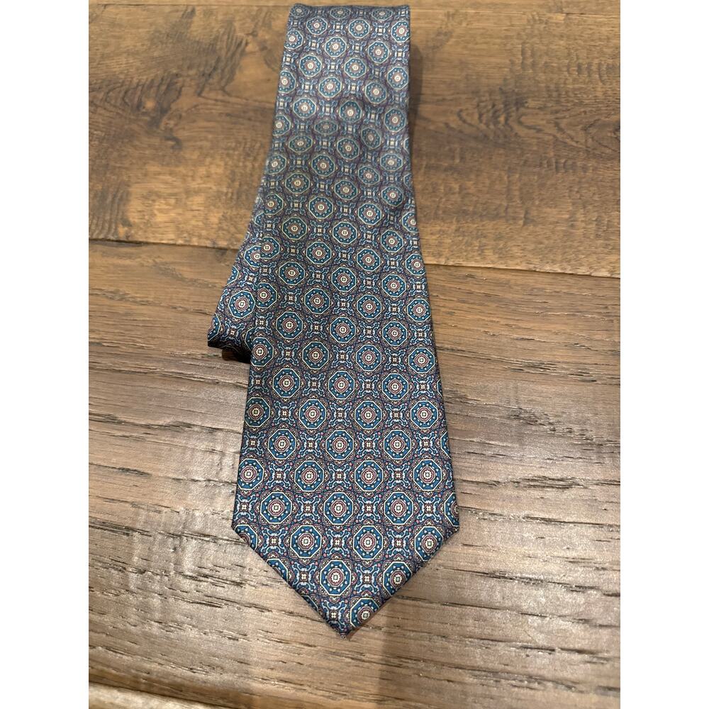 Guy Laroche Couture Paris All Silk Geometric Pointed Neck Ties Men's One Size